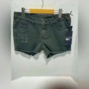NWT William Rast Summer 14 Jet Black Denim Shorts  size 28
